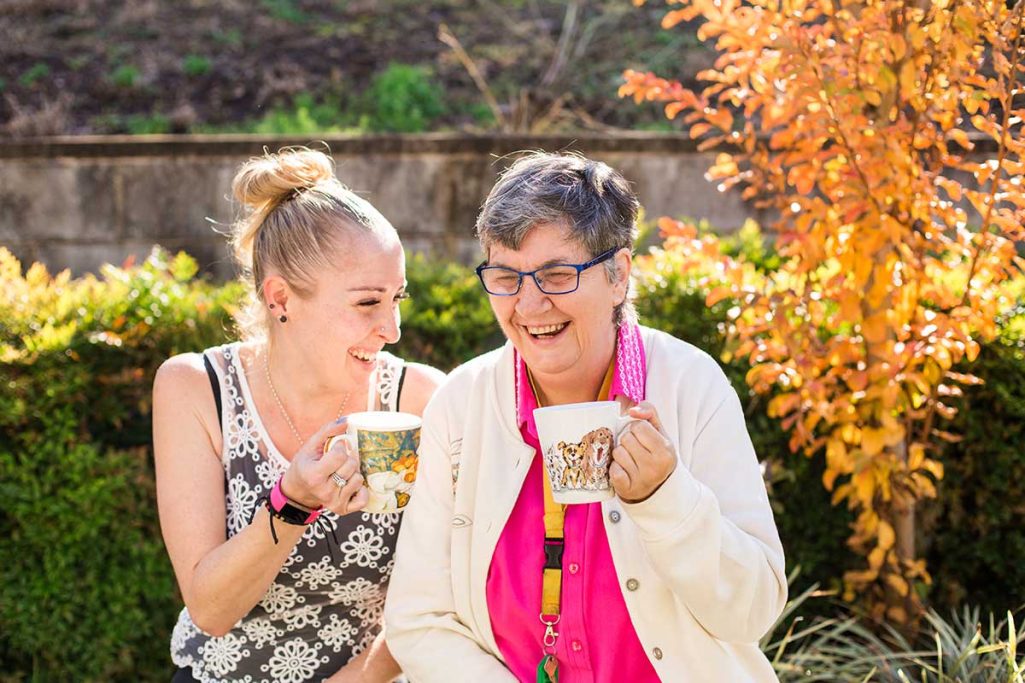 Careers in the Norther Rivers Staff having a cuppa with a client